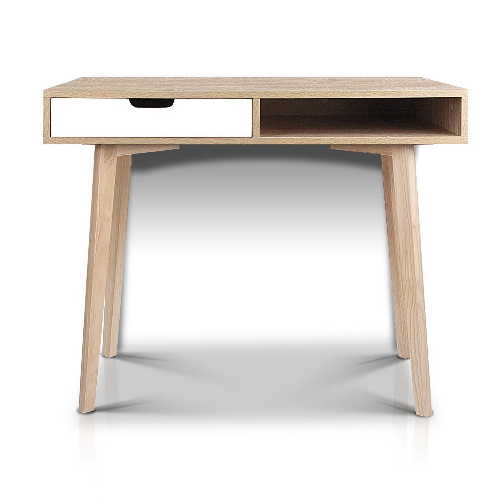 FURNI-G-DESK-1600-WH-WD Computer Desk