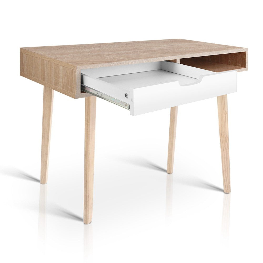 FURNI-G-DESK-1600-WH-WD Computer Desk