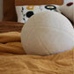 SLESON Round Cushion Pillow Ball Pillow Boucle White