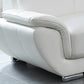 "NAHIA" 4-Seater Leather Corner Sofa - Genuine Leather White