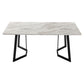 Marble Rectangle Dining Table White 1+6 Dining set -170cm