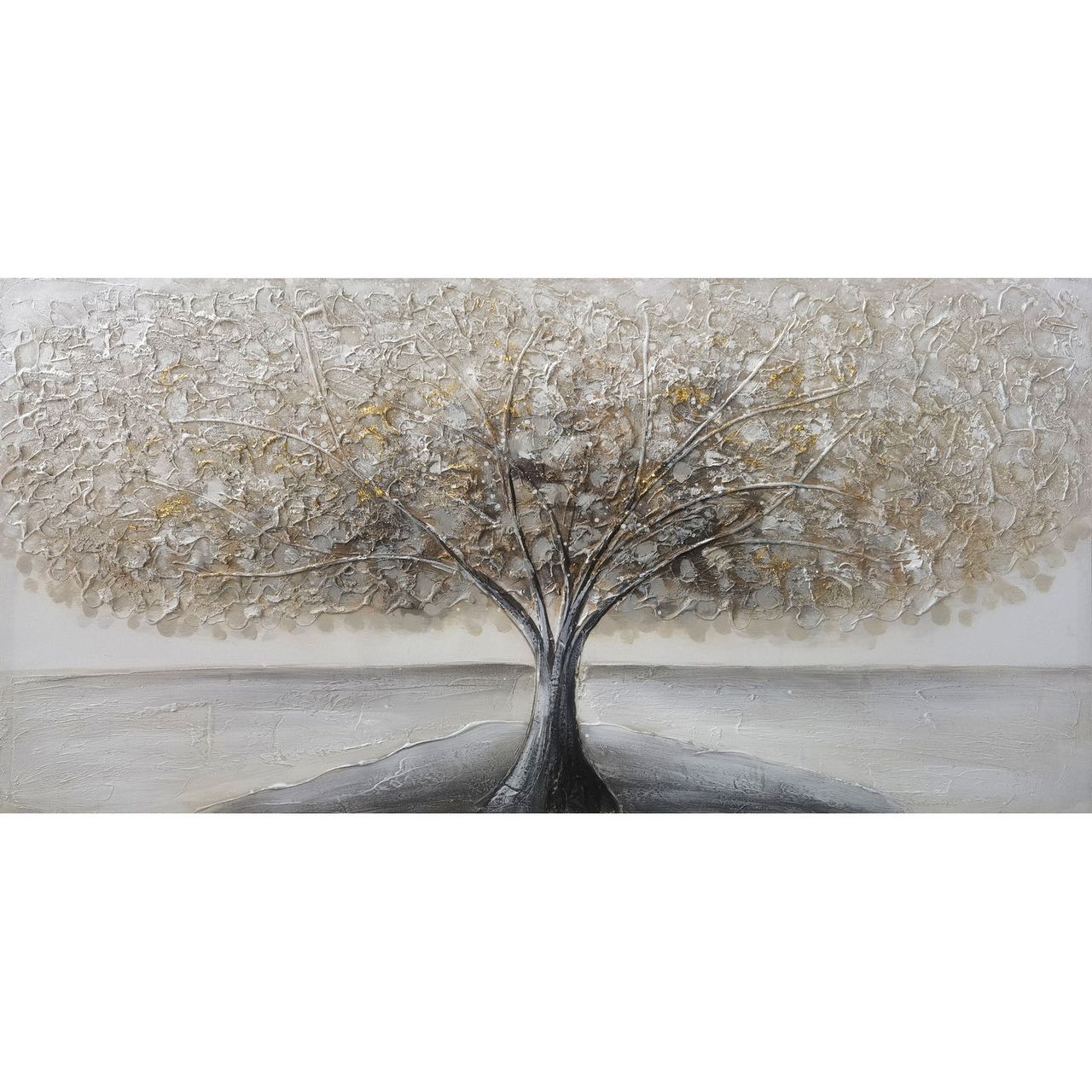 Gold & Silver Tree Hand Painting Picture WF1736A