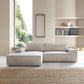 "AMELIA" L-Shape Sofa Bed with Storage - Cream