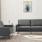 "Jessica" 3+2 Sofa Velvet Fabric -Grey