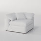 "CLOUD" Modular Sectional Sofa with Ottoman Fabric-Cream White