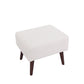 "BOIS" Fabric Ottoman -Boucle Fabric White