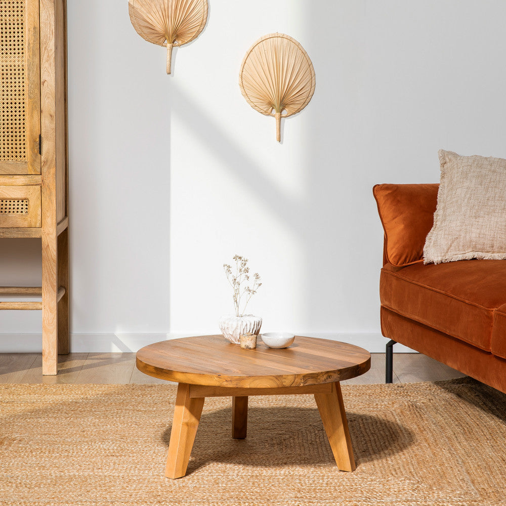 LEONA Acacia wood coffee table ø80cm